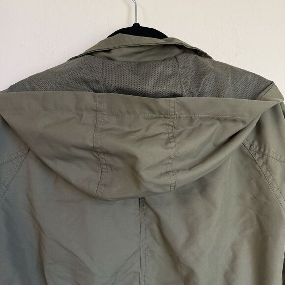 Oneill Army Green Hooded Utility Cargo Jacket Small Cargo Fishermans Coat Parka - Picture 12 of 13